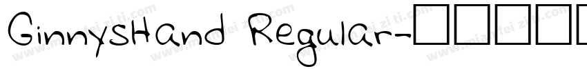 GinnysHand Regular字体转换